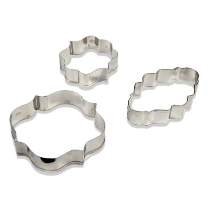 Vintage Fondant Cookie Cutter Stainless Steel 3Pcs Set