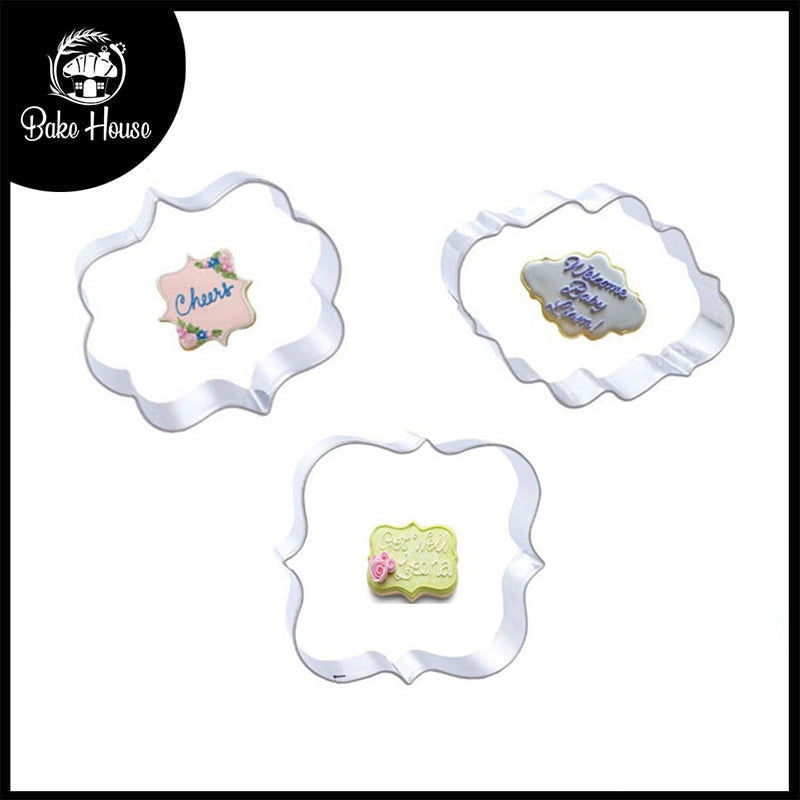 Vintage Fondant Cookie Cutter Stainless Steel 3Pcs Set
