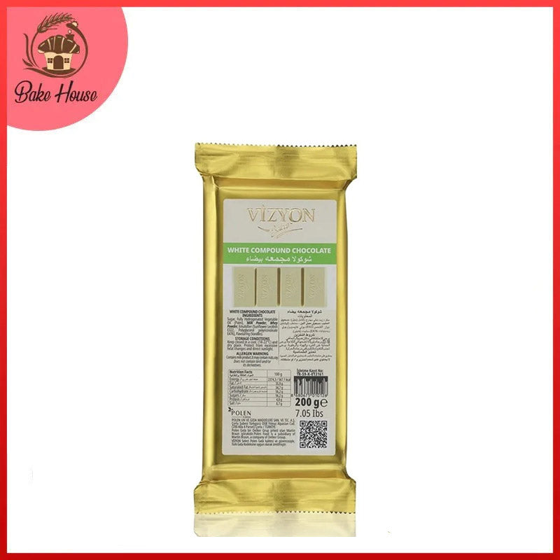 Vizyon Mini White Compound Chocolate 200g