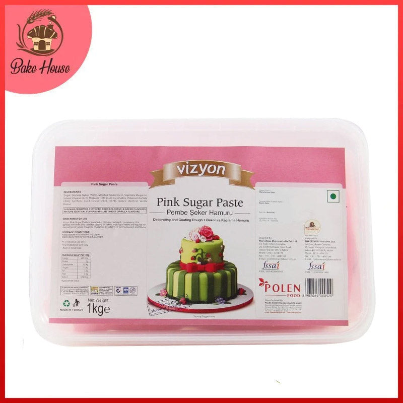 Vizyon Pink Fondant Sugar Paste 1KG