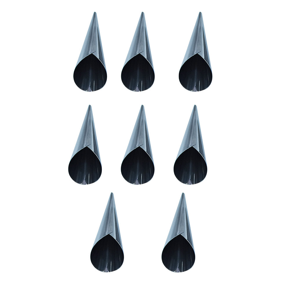 Vocen Cream Roll Cones Small 8Pcs Set Stainless Steel