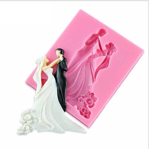 Wedding Couple Silicone Fondant & Chocolate Mold (Design 02)