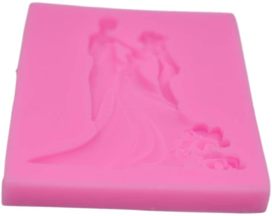 Wedding Couple Silicone Fondant & Chocolate Mold (Design 02)