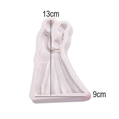 Wedding Couple Silicone Fondant & Chocolate Mold (Design 03)