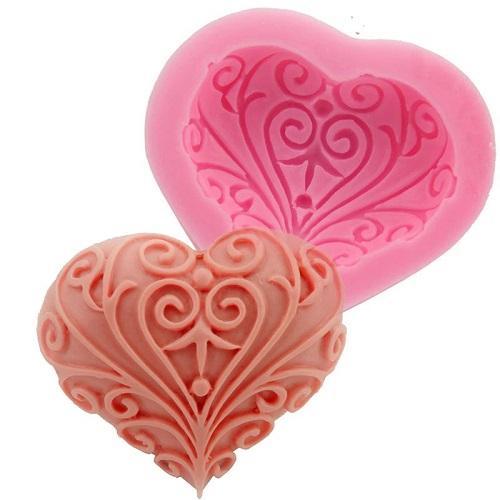 Wedding Love Heart Shape Silicone Fondant & Chocolate Mold
