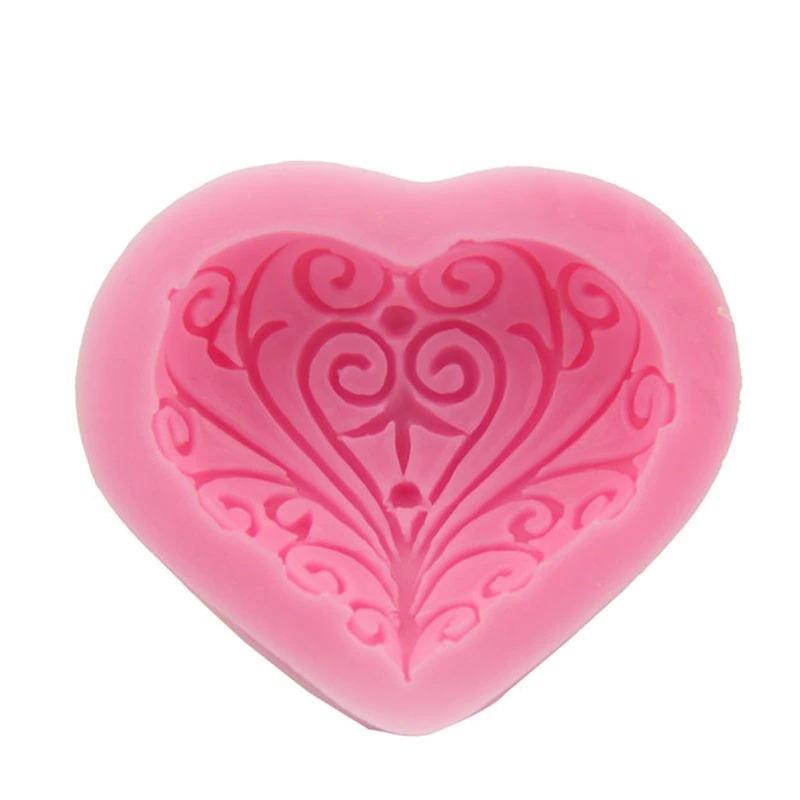 Wedding Love Heart Shape Silicone Fondant & Chocolate Mold