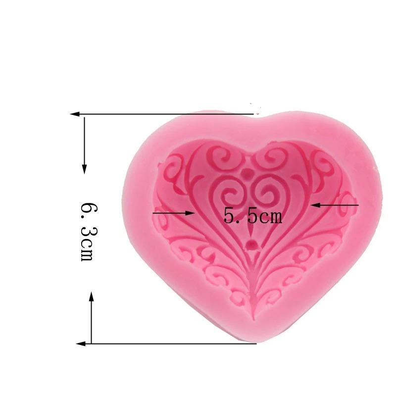 Wedding Love Heart Shape Silicone Fondant & Chocolate Mold