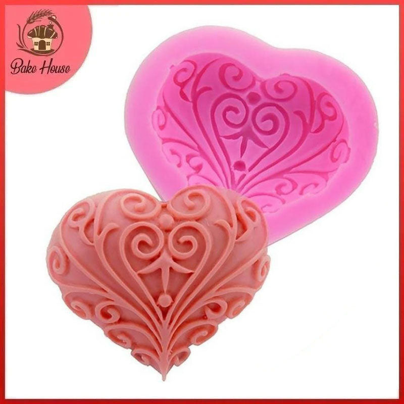 Wedding Love Heart Shape Silicone Fondant & Chocolate Mold