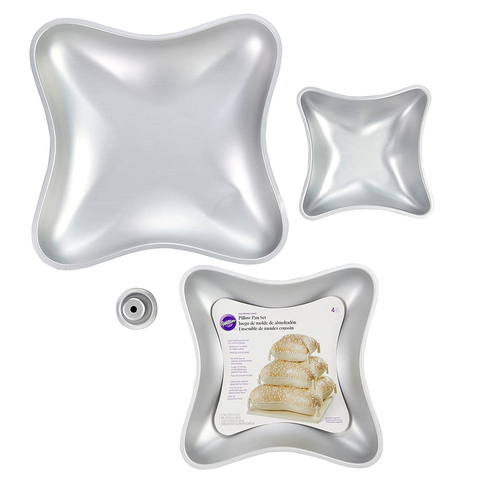 Wilton Pillow Aluminium Cake Baking Mold 3Pcs Set