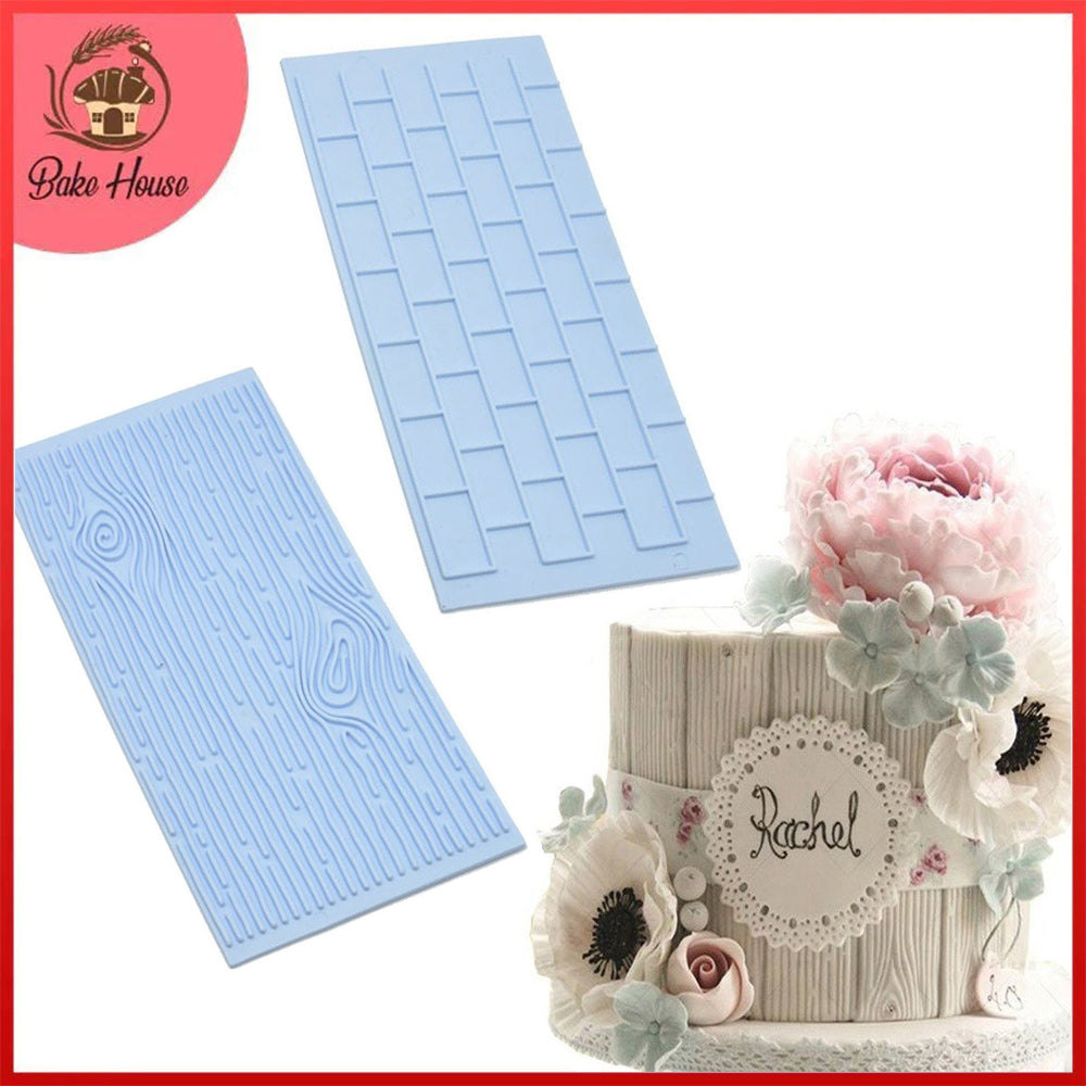 Wooden Fondant Embosser Plastic 2Pcs Set