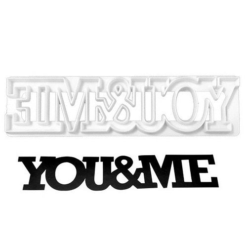 You & Me Curved Word Fondant Cutter