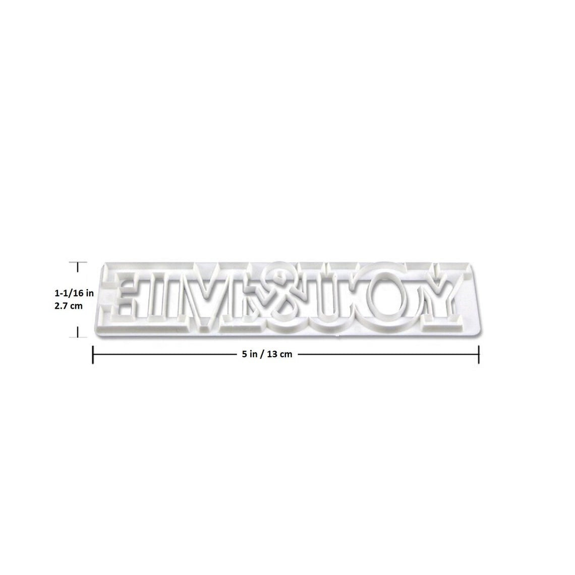 You & Me Curved Word Fondant Cutter