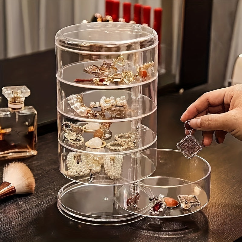 5-layer rotating jewelry storage box