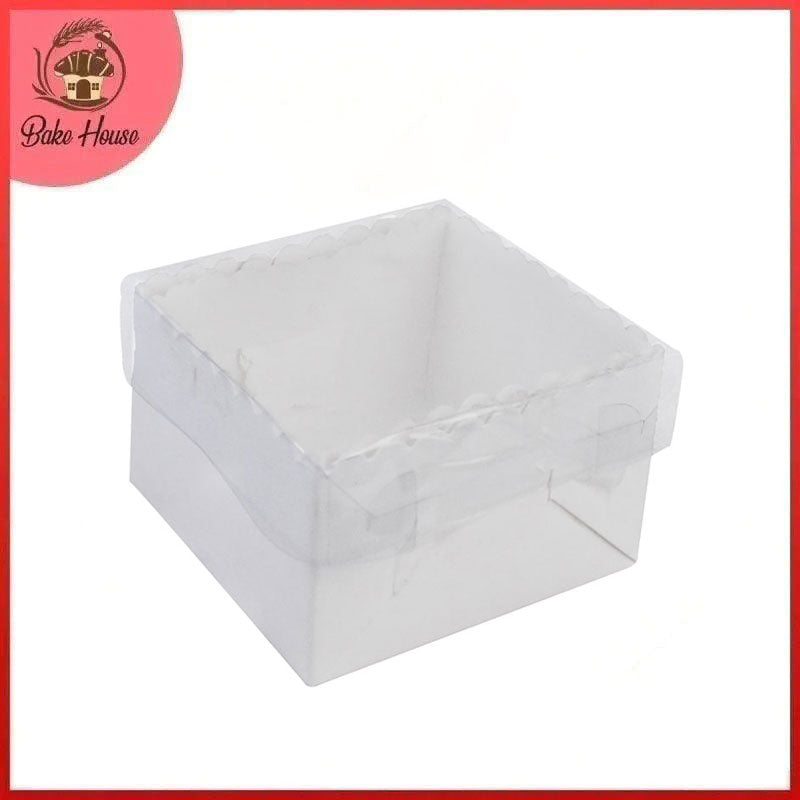 Sweet Treat Box 3.8 X 3.8 X 2.5 Inch With Clear Lid