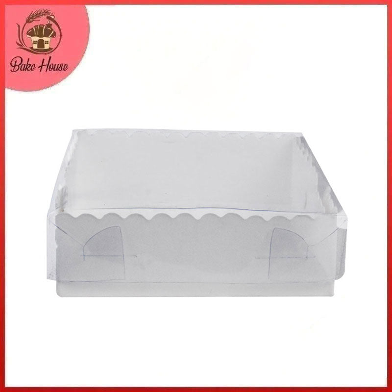 Sweet Treat Box 3.8 X 3.8 X 1.3 Inch With Clear Lid