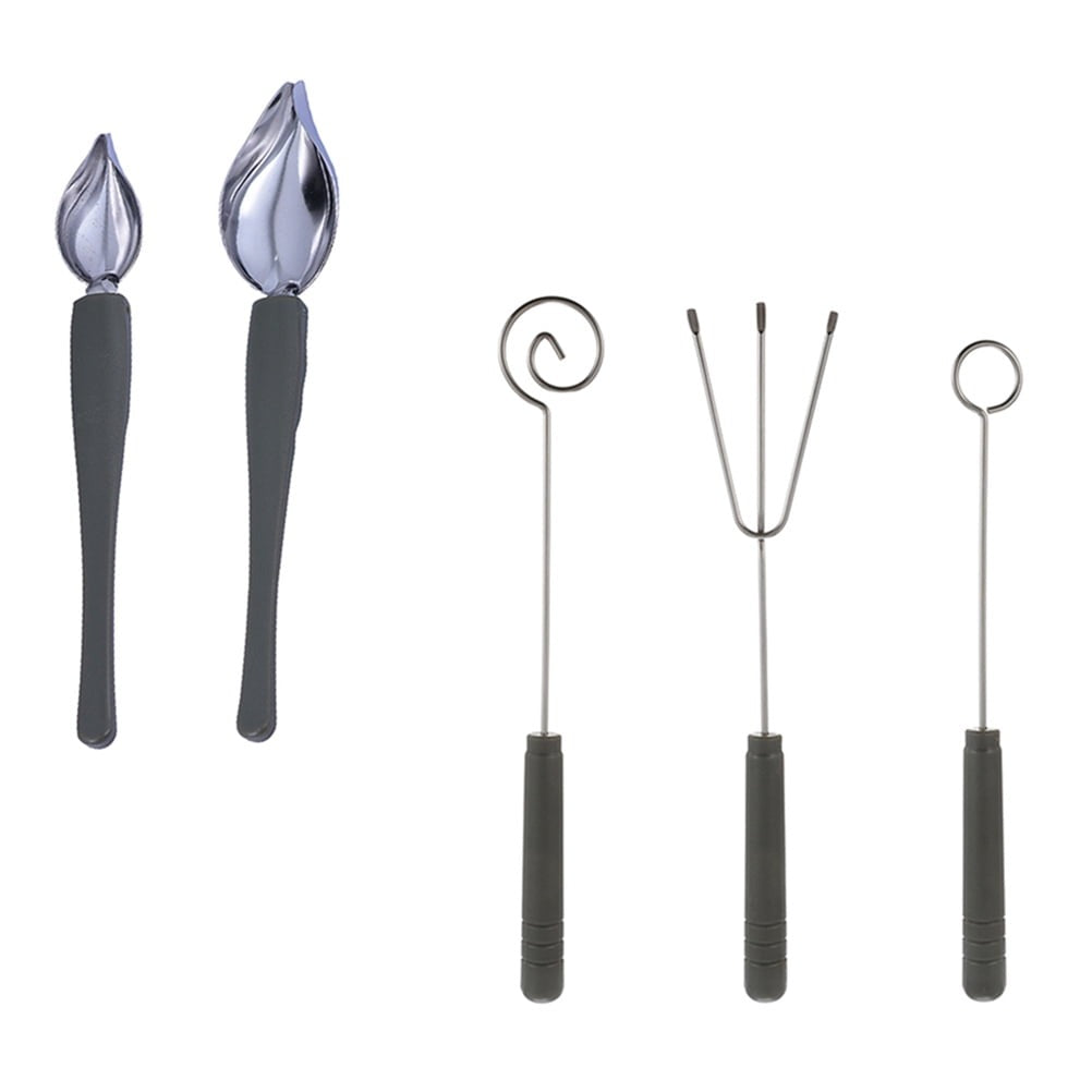Dessert Sauce Drawing Spoons & Chocolate Dipping Decorating Tools 5 Pcs Set
