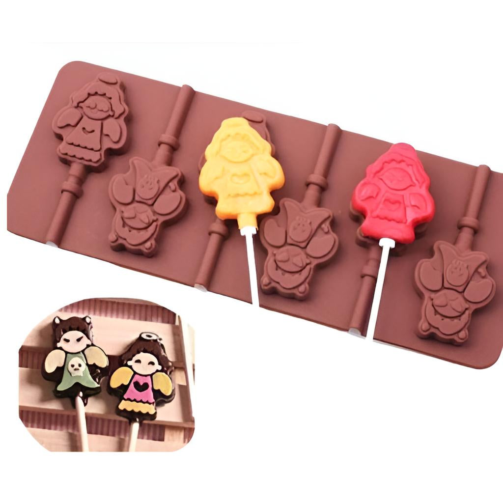 Angel And Demon Silicone Lollipop Mold 6 Cavity