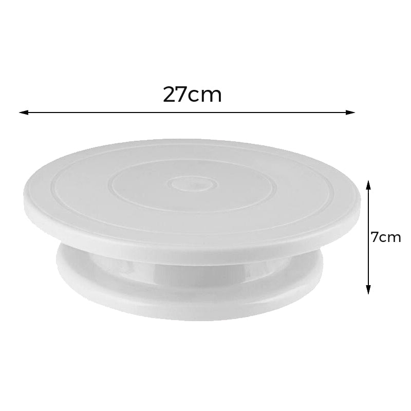 Cake Rotating Turntable Round Plastic 27cm