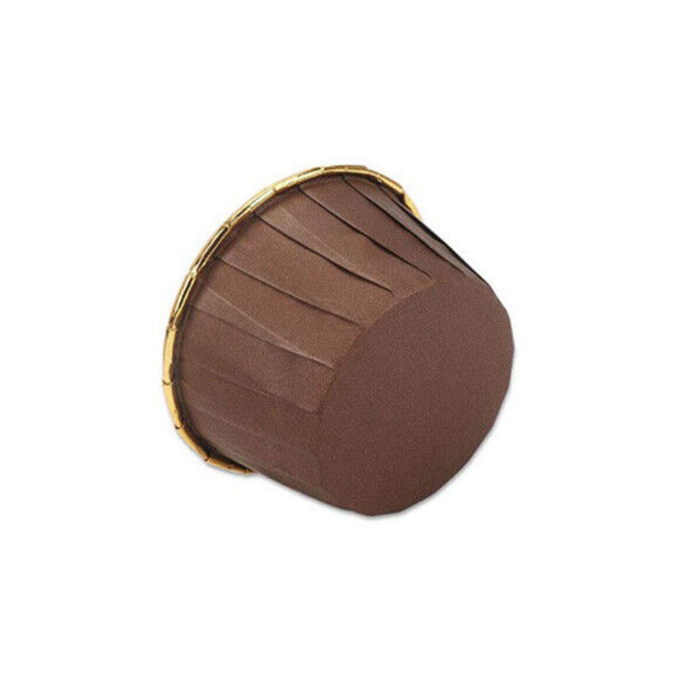 50Pcs Paper Brown Foil Cupcake Liner