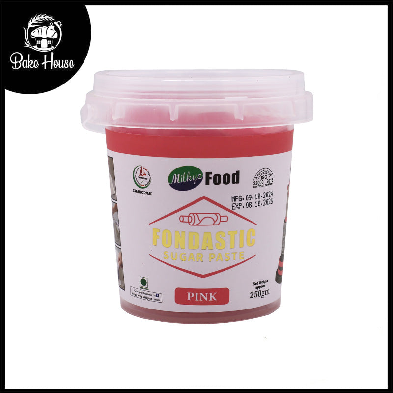 Milkyz Food Fondastic Pink Fondant Sugar Paste 250gm