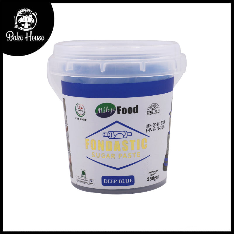 Milkyz Food Fondastic Deep Blue Fondant Sugar Paste 250gm