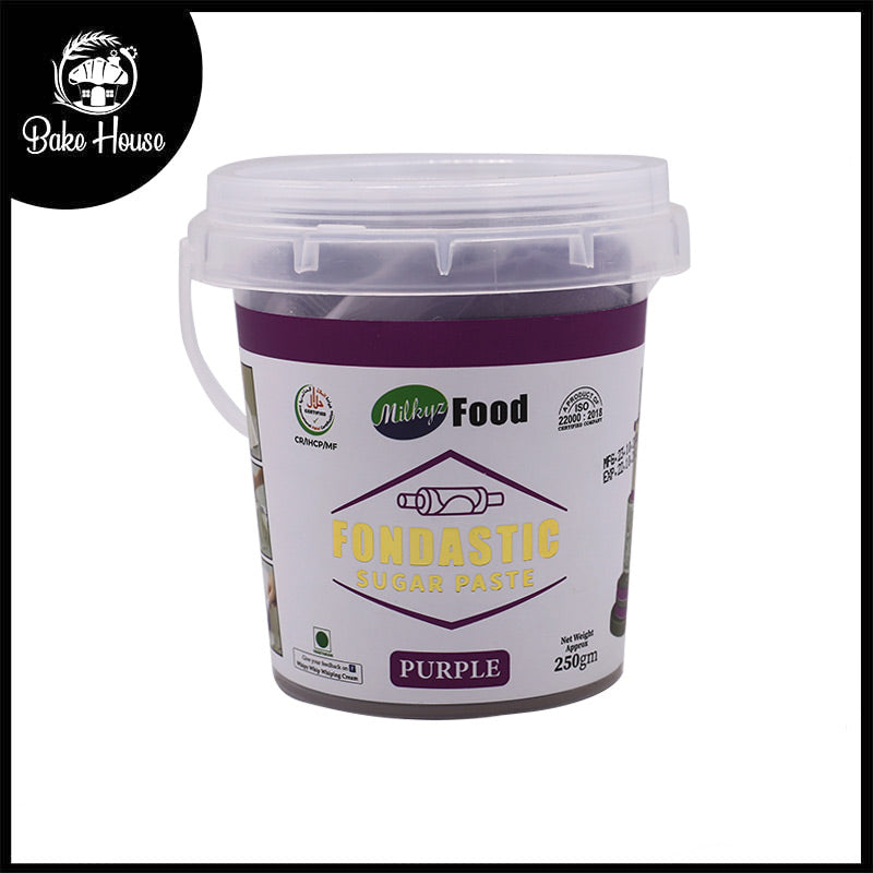 Milkyz Food Fondastic Purple Fondant Sugar Paste 250gm