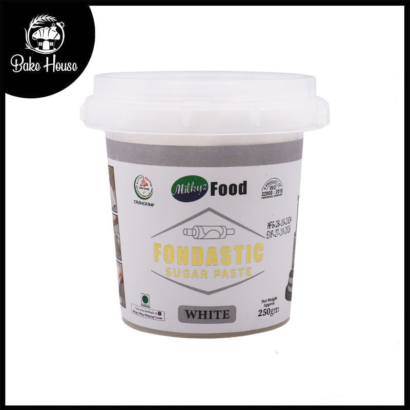 Milkyz Food Fondastic White Fondant Sugar Paste 250gm
