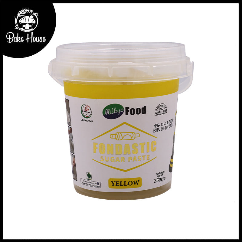 Milkyz Food Fondastic Yellow Fondant Sugar Paste 250gm