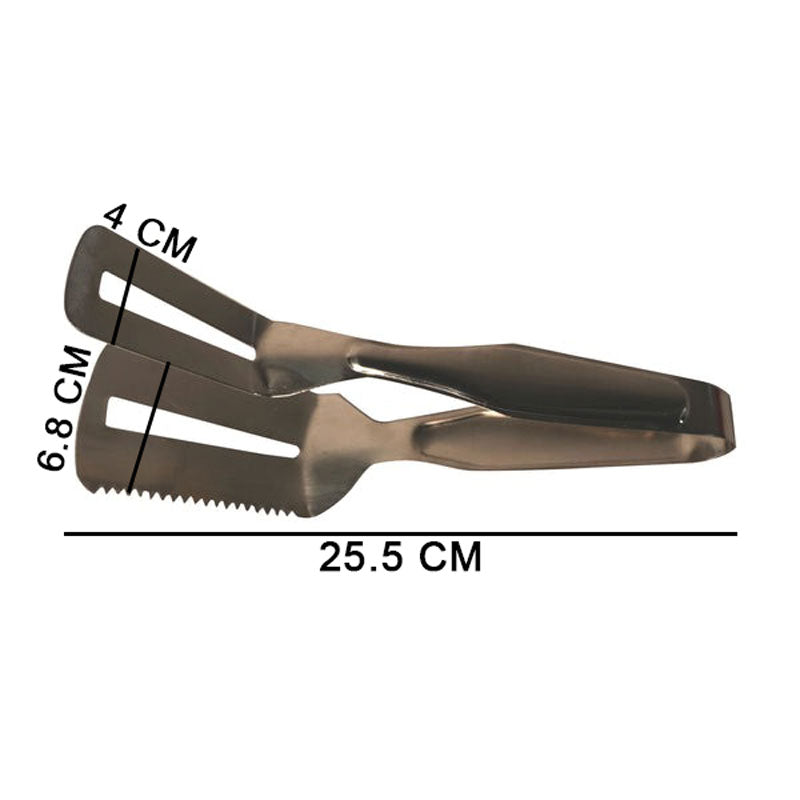 One Side Serrated Stainless Steel Shovel Steak Clamp Tong