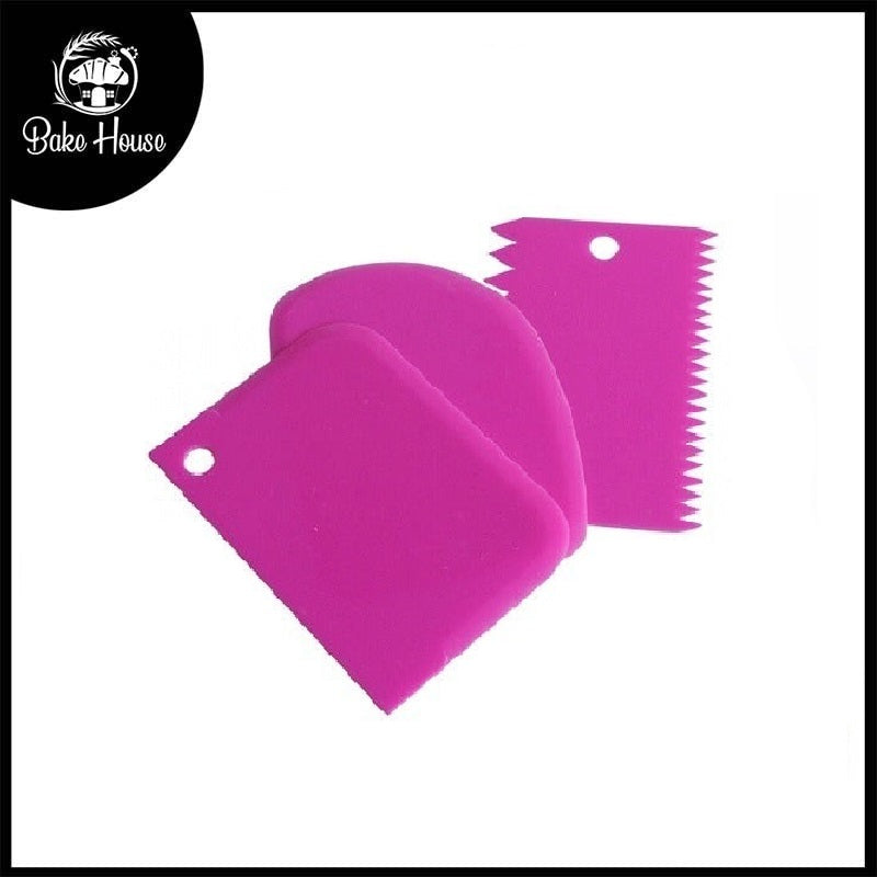 Cake Icing Scraper Plastic 3Pcs Set Bake House Bake House The