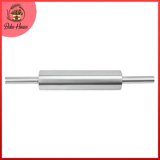 Heavy Duty Medium Stainless Steel Rolling Pin 6.5cm Diameter