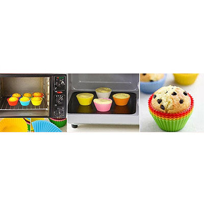 Silicone Round Cupcake Baking Mold 12Pcs Set