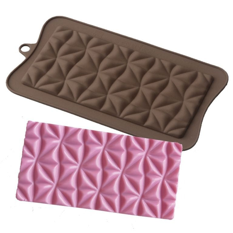 Half Square Triangles Design Chocolate Bar Silicone Mold