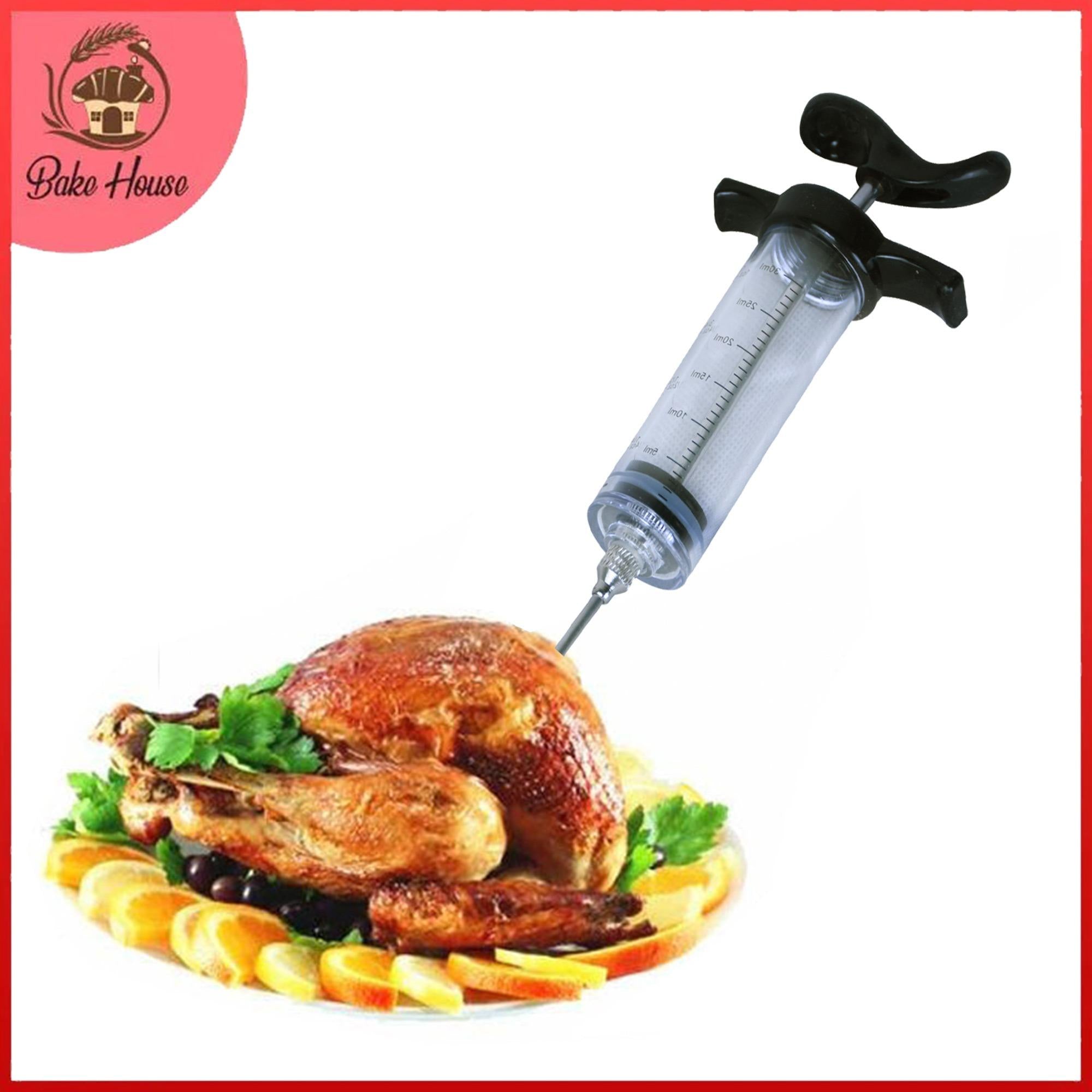 Meat Injector Syringe High Quality Plastic & Steel Bake House The