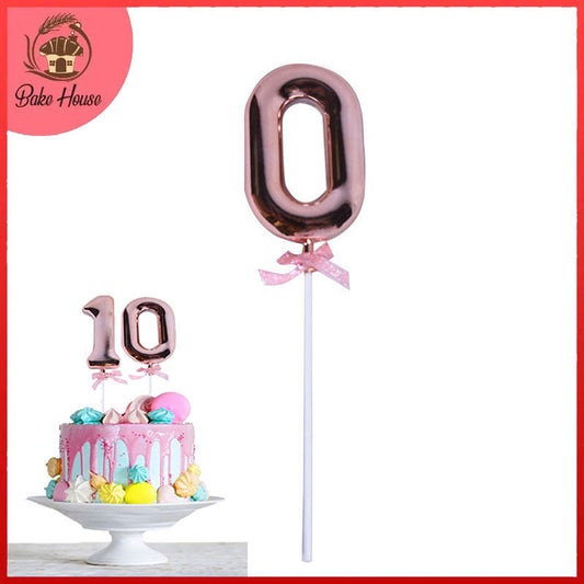 Birthday Anniversary Cake Decoration Number Topper 0 (Zero)