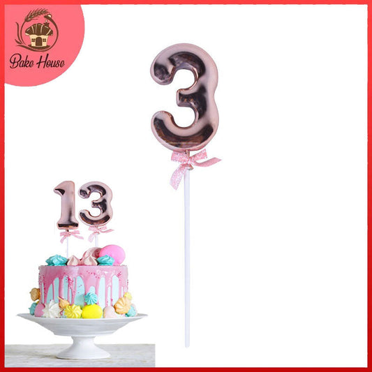 Birthday Anniversary Cake Decoration Number Topper 3 (Three)