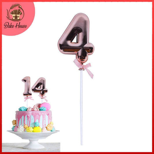 Birthday Anniversary Cake Decoration Number Topper 4 (Four)