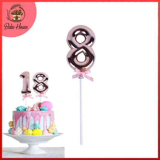 Birthday Anniversary Cake Decoration Number Topper 8 (Eight)