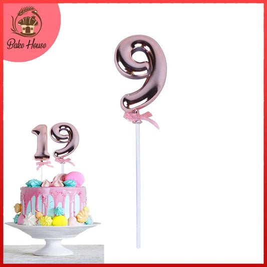 Birthday Anniversary Cake Decoration Number Topper 9 (Nine)