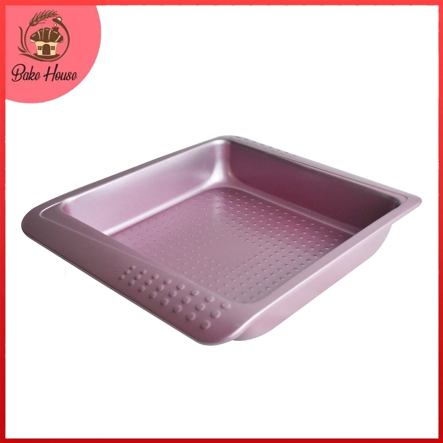 Non Stick Pink Square Baking Pan 8Inch