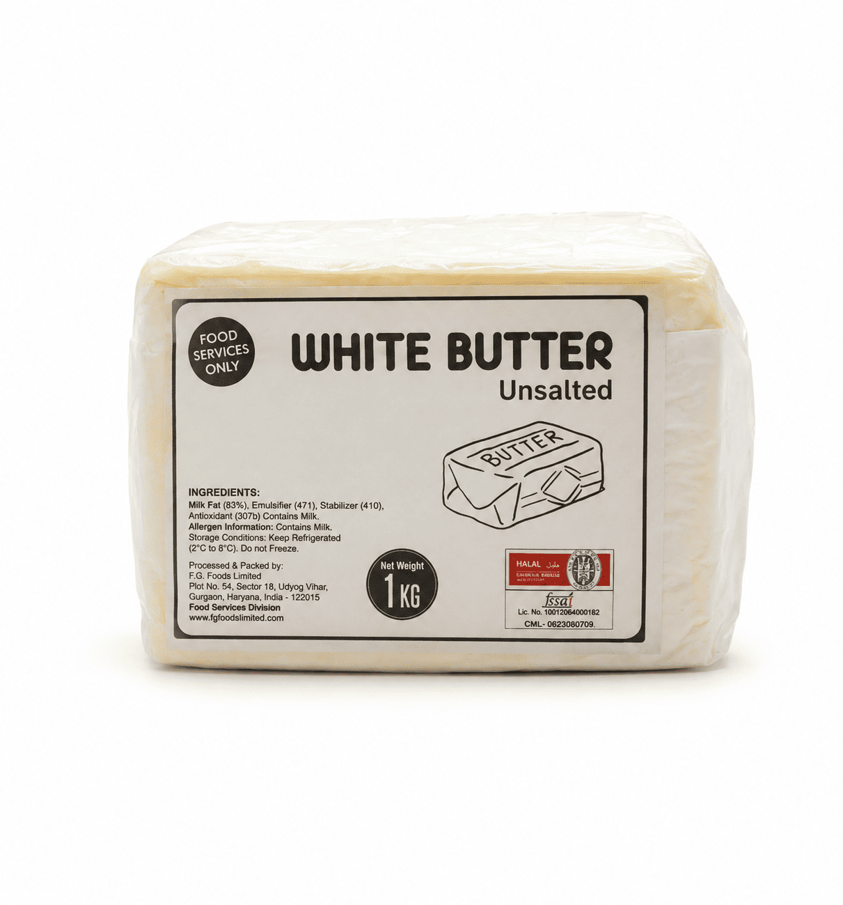 White Unsalted Butter 1kg