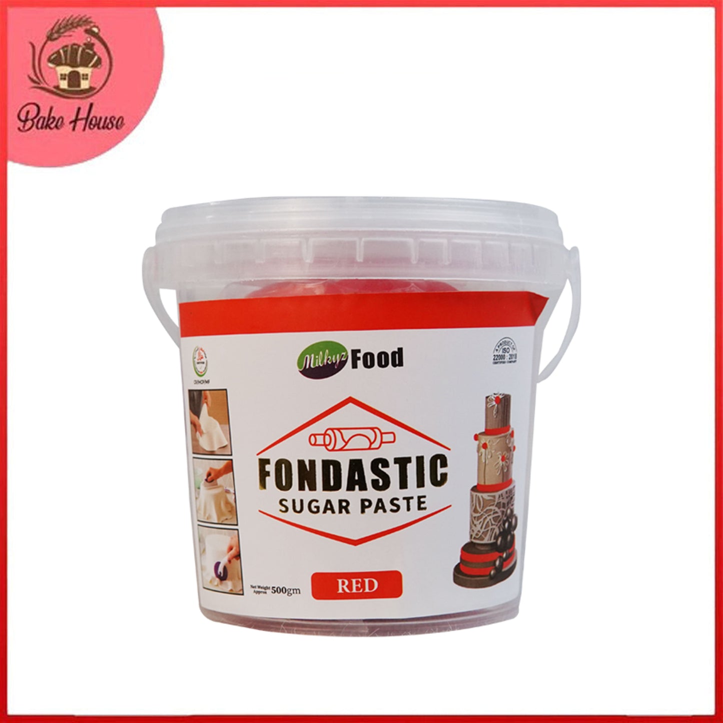 Milkyz Food Fondastic Red Fondant Sugar Paste 500gm