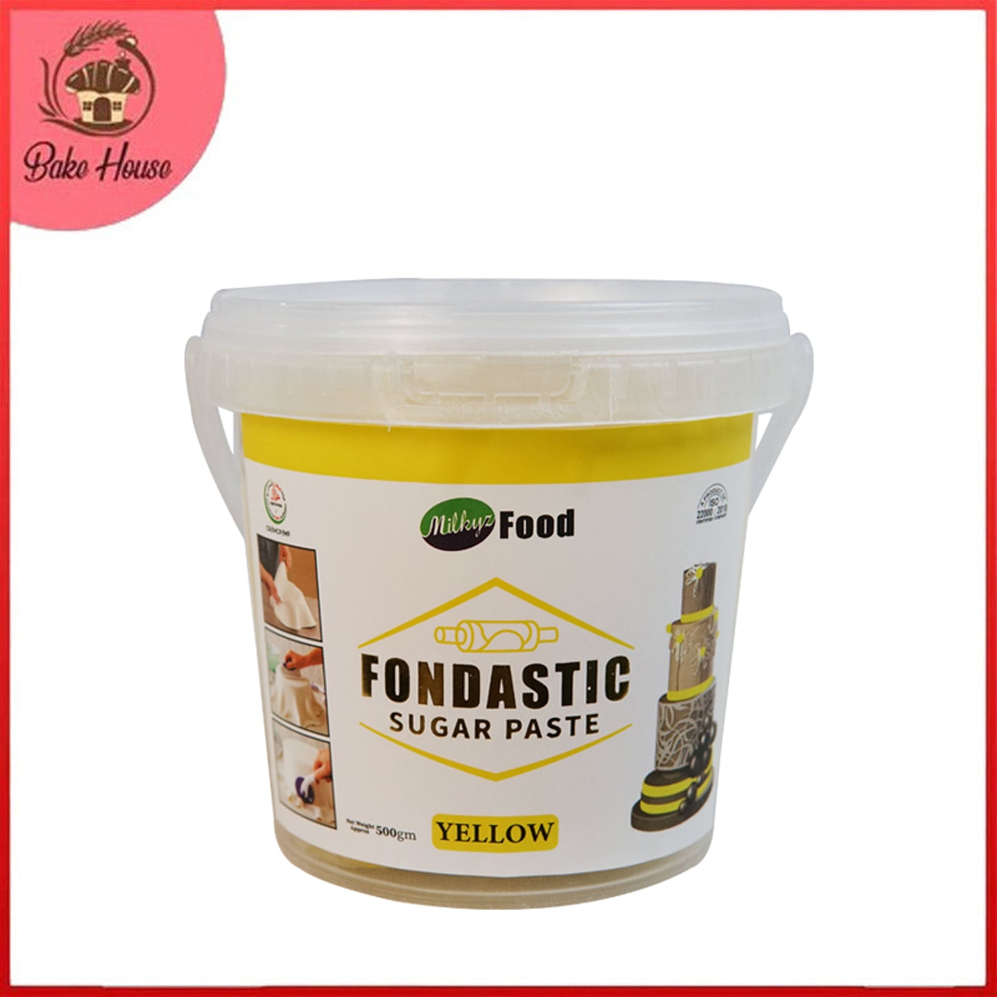Milkyz Food Fondastic Yellow Fondant Sugar Paste 500gm