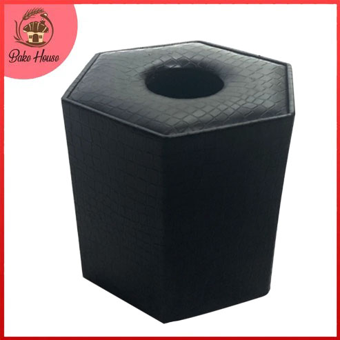 Hexagon Leather Texture Tissue Roll Holder