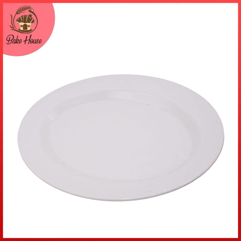 Oval Shape Melamine Serving Tray White Medium