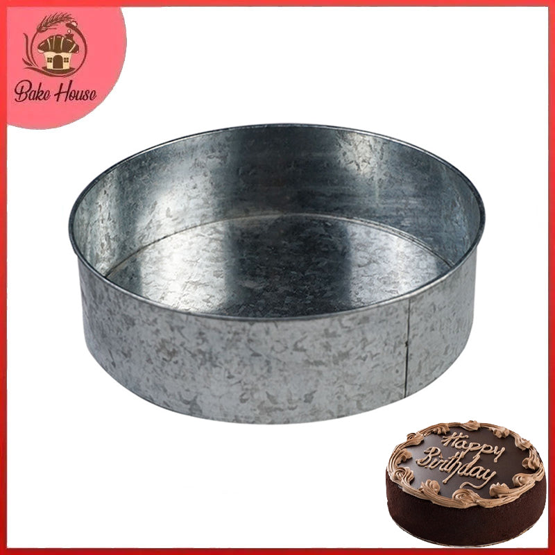 Round Cake Baking Mold Galvanized Steel 10 X 10 Inch