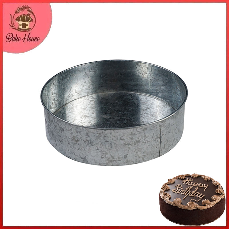 Round Cake Baking Mold Galvanized Steel 7 X 7 Inch