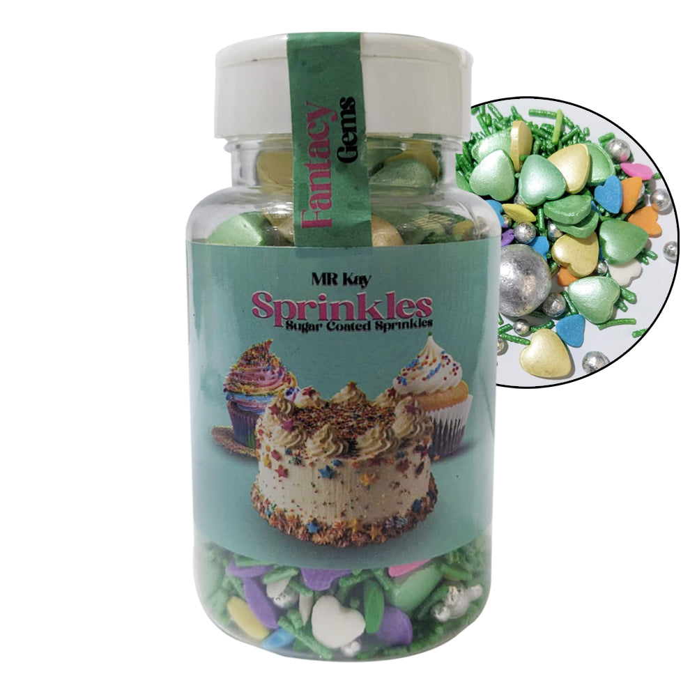 MR Kay Fantasy Gems Sprinkles – Mix Color (Mix Size) – 90g Jar