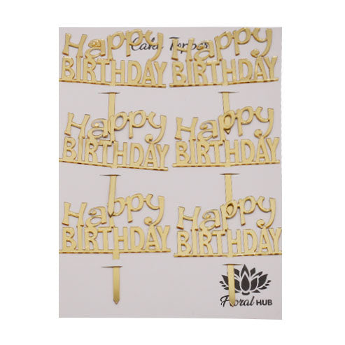 Happy Birthday Cake Topper 6Pcs Set