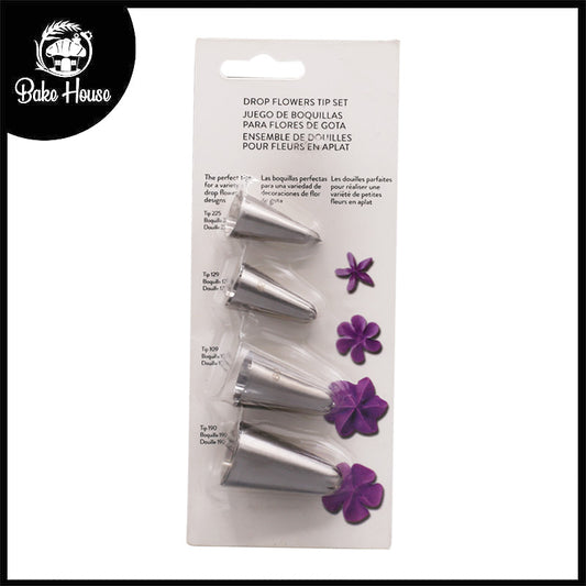 Tip (190,109,129,225) Flower Icing Nozzle 4 Pcs Set
